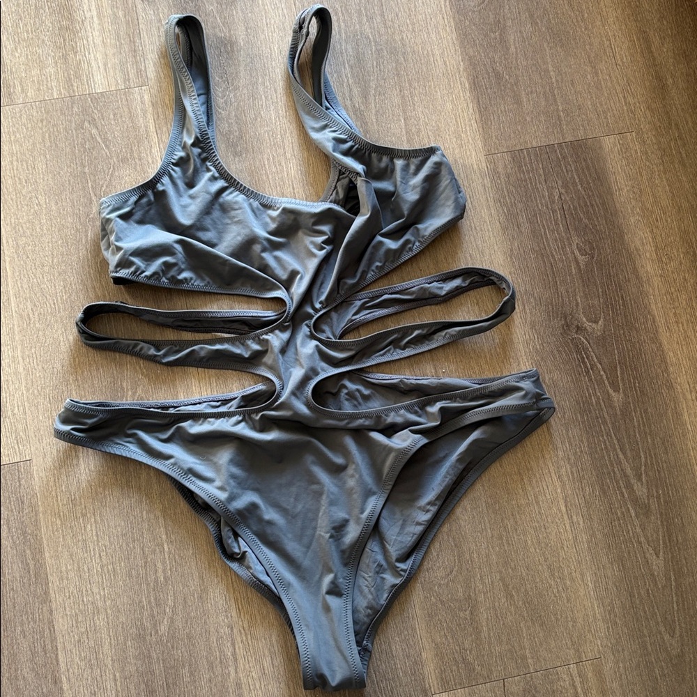 Skims Swim Tank Monokini gunmetal - Picture 3 of 4
